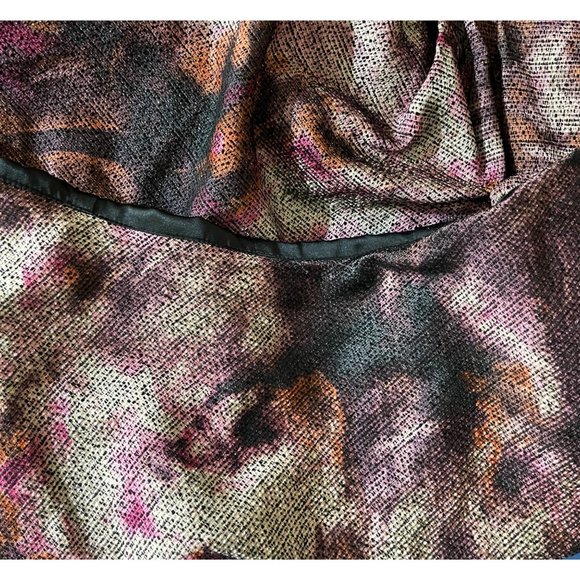 Alice + Olivia Marie Tulip Bubble Hem Mini Dress Metallic Purple Grey Size 8 - Picture 10 of 12